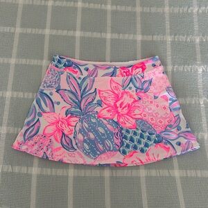 EUC Lilly Pulitzer girls mini aila skort snappy turtle size M (6-7)